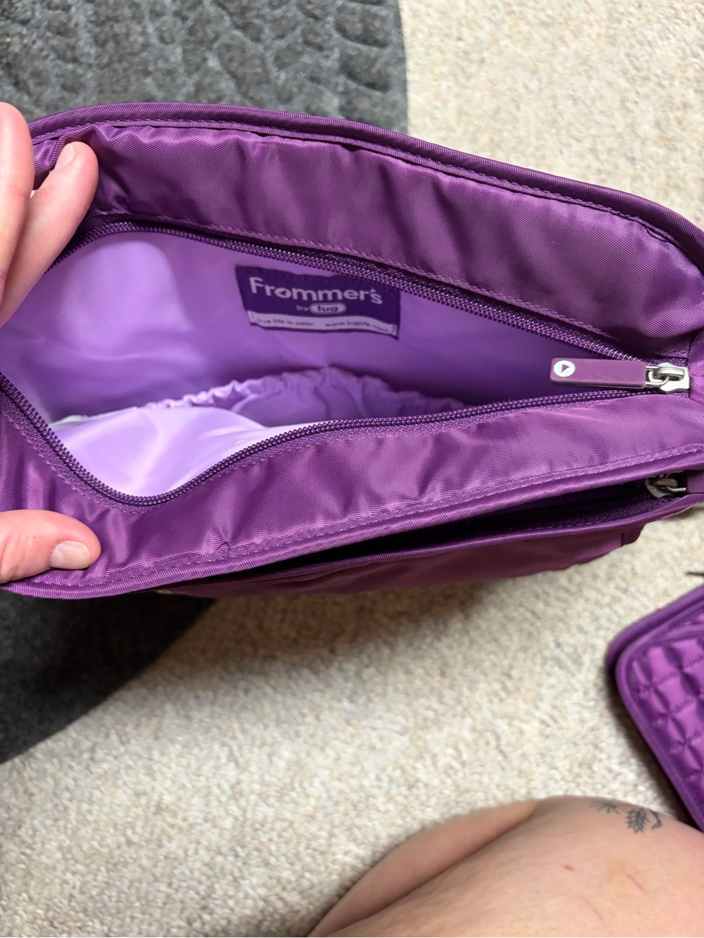 lug Purple Nylon Crossbody Bag - Picture 2 of 3
